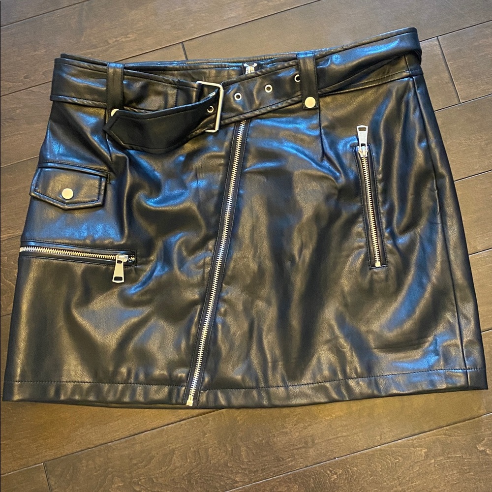 7 For All Mankind Black Mini Skirt